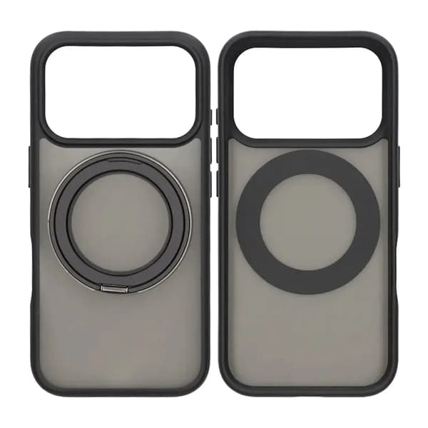 Mobilskal Roterande Magnet Stativ för iPhone 17 Pro - Svart