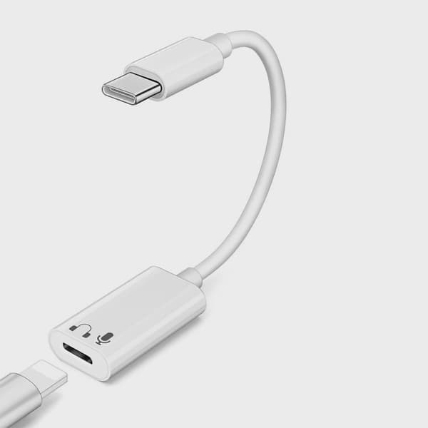 USB-C Till lightning hörlursadapter