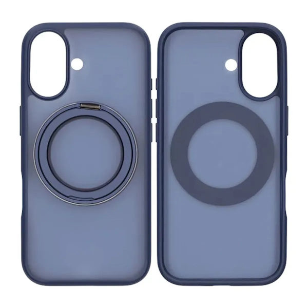 Mobilskal Roterande Magnet Stativ för iPhone 17 - Blå
