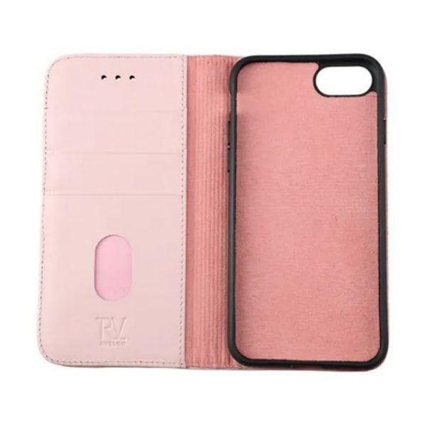 RV Plånboksfodral Genuint Läder - iPhone 7/8/SE 2020 - Rosa