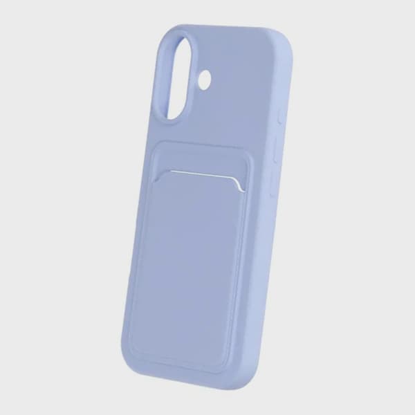 Mobilskal Silikon med Korthållare för iPhone 17 - Lila