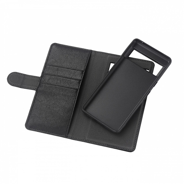 Google Pixel 7a PU wallet, detachable, 3 cards,blk
