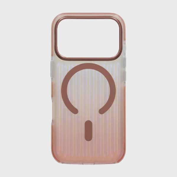 Korrugerat MagSafe-skal för iPhone 17 Pro - Gradient Roséguld