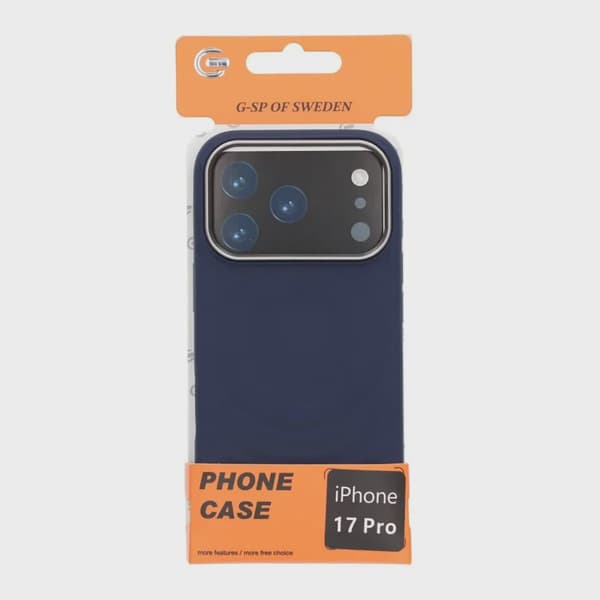 Mobilskal Silikon för iPhone 17 Pro - Blå med Kameraskydd
