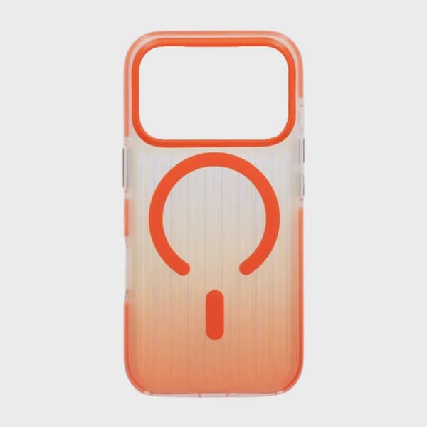 Korrugerat MagSafe-skal för iPhone 17 Pro - Gradient Orange