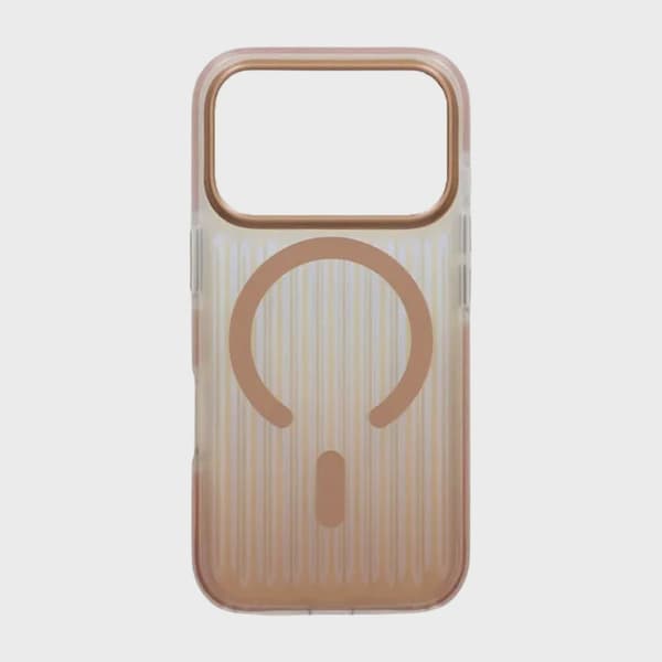 Korrugerat MagSafe-skal för iPhone 17 Pro Max - Gradient Guld