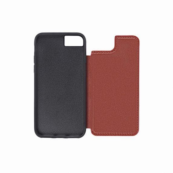 PU Leather Back Flip Kickstand Card Case Brown For iPhone 6/6S/7/8