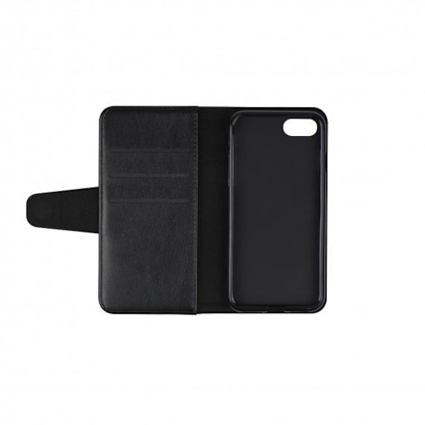 Flip Stand PU Leather Kickstand Card Case Black For iPhone 7 Plus/8 Plus