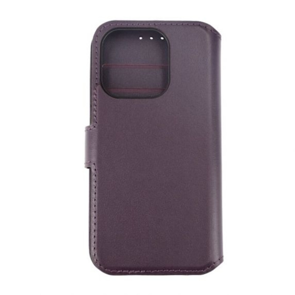 iPhone 15 Pro Plånboksfodral Läder Rvelon - Lila