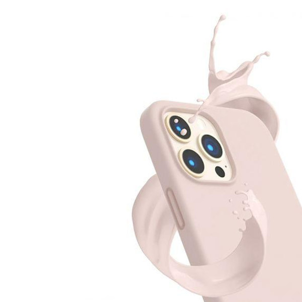 RV Liquid Silicone Case With Magsafe For iPhone 14 Pro Pink Sand