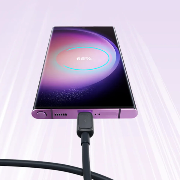 SiGN USB-C till USB-C Kabel 100W med Display, 2m - Svart