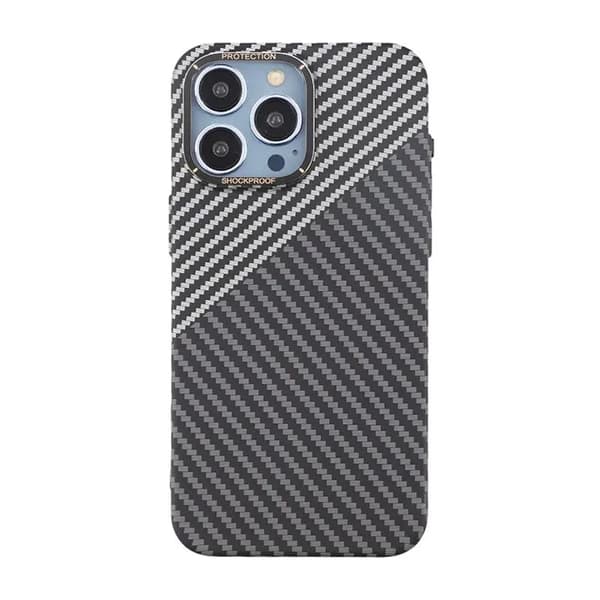 iPhone 15 Pro Max Mobilskal i Kolfiber - Svart/Vit