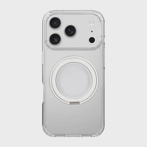 Mobilskal Roterande Magnetstativ för iPhone 17 Pro - Transparent