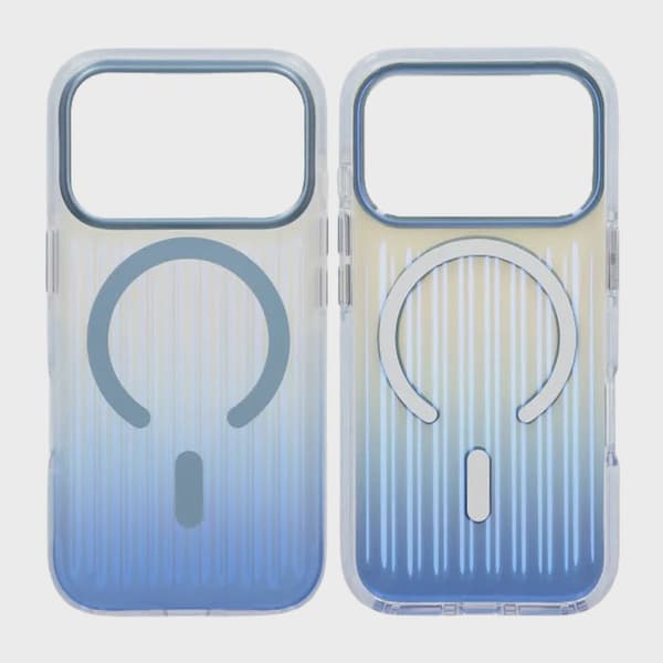 Korrugerat MagSafe-skal för iPhone 17 Pro Max - Gradient Blå