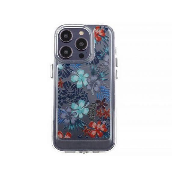 iPhone 14 Pro Mobilskal med motiv - Röda Blommar