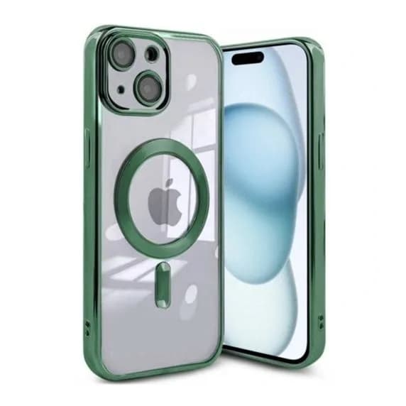 Luxury Mobilskal med Magsafe iPhone 15 - Militärgrön
