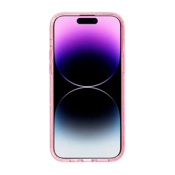 iPhone 14 Pro Mobilskal Glitter Magsafe - Rosa