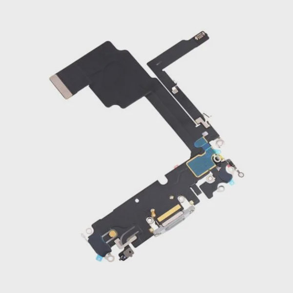 iPhone 15 Pro Laddkontakt med Flexkabel - Vit