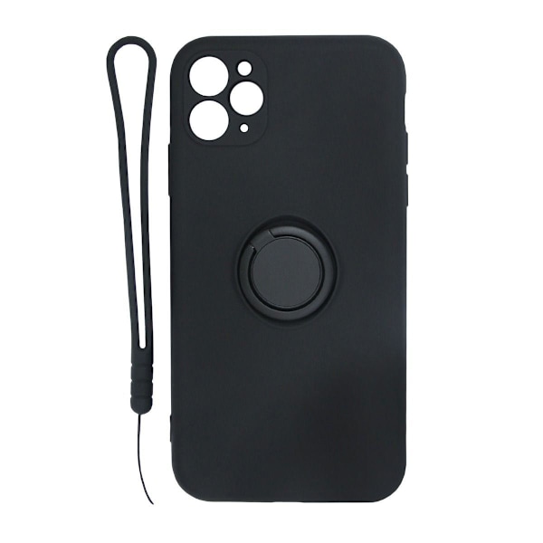 iPhone 11 Pro Soft Liquid Silicone Case With Magnetic Ring Holde