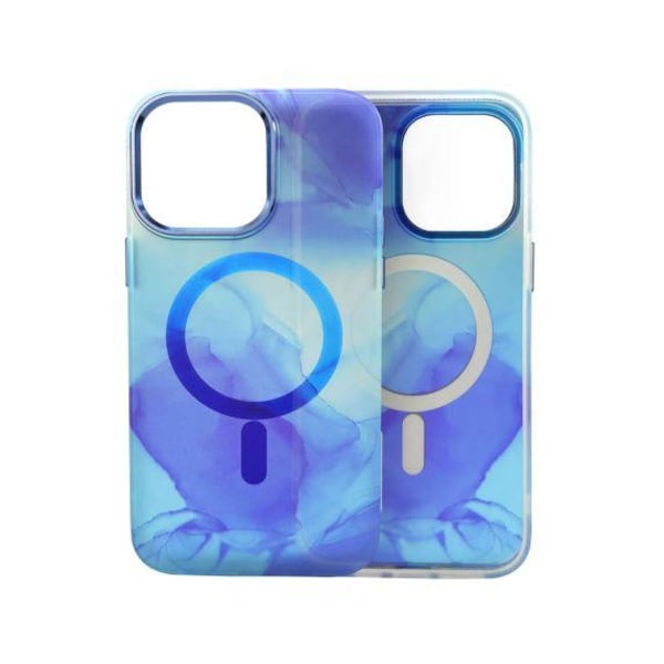 iPhone 14 Pro Max MagSafe Mobilskal - Blå Abstrakt