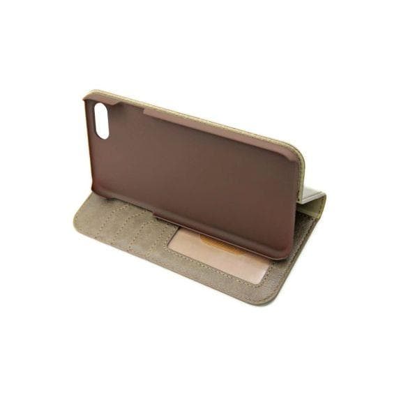 Flip Stand Leather Wallet Card holder Case Grey Brown For iPhone 7/8