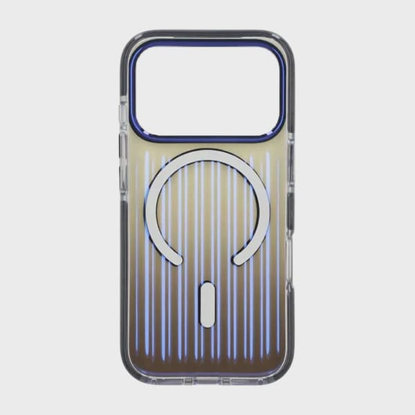 Korrugerat MagSafe-skal för iPhone 17 Pro Max - Gradient Svart