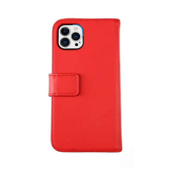 RV Plånboksfodral Genuint Läder - iPhone 12 Mini - Röd