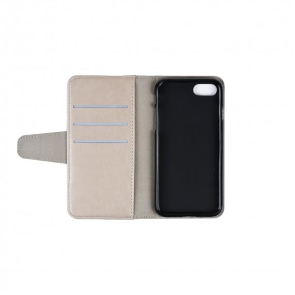 Flip Stand PU Leather Kickstand Card Case Grey For iPhone 7 Plus