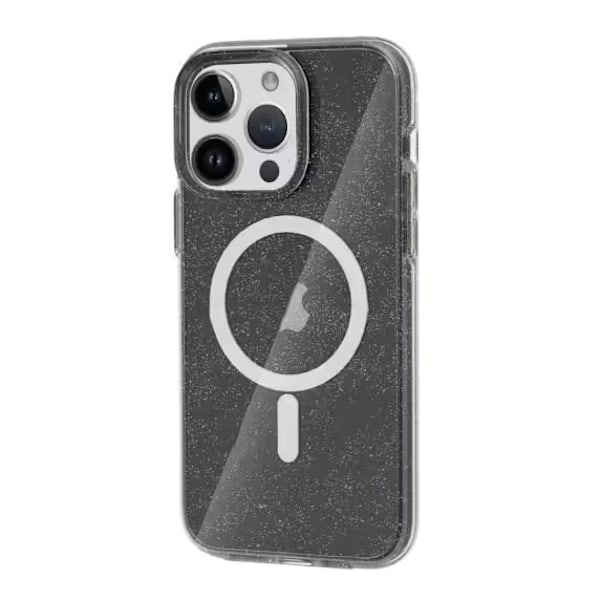 iPhone 15 Pro Mobilskal Glitter Magsafe - Svart