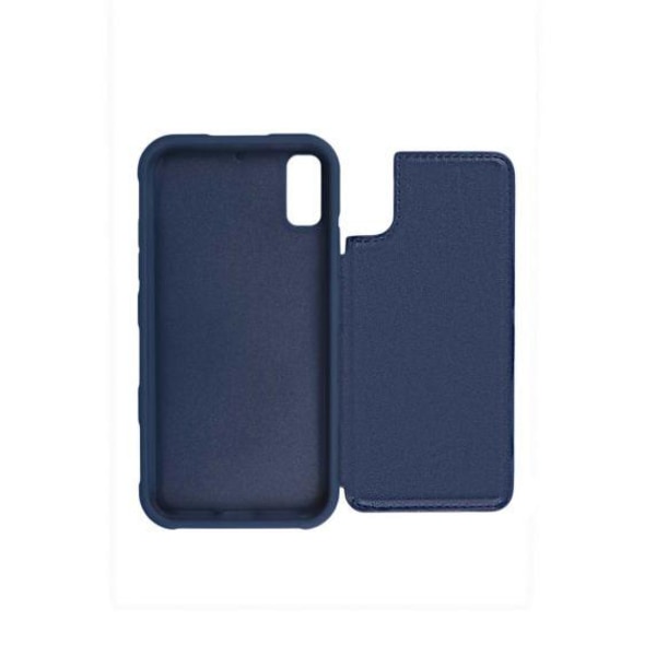 iPhone XR PU Leather Back Flip Wallet Case Blue