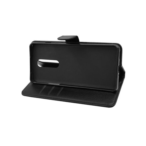 Flip Stand Leather Wallet Case For OnePlus 8 Black