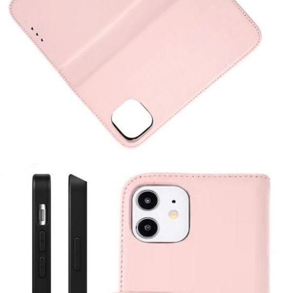 RV Plånboksfodral Genuint Läder - iPhone 12 Mini - Rosa
