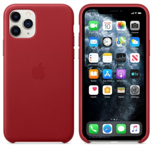 Apple iPhone 11 Pro Leather Case - RED
