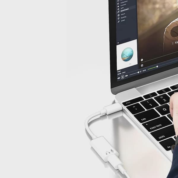 USB-C Till lightning hörlursadapter