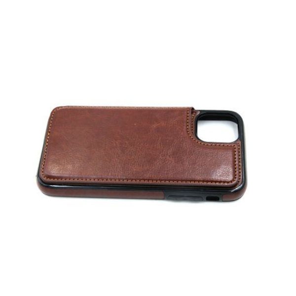 Fitted Leather Case For iPhone 11 Pro Max Brown