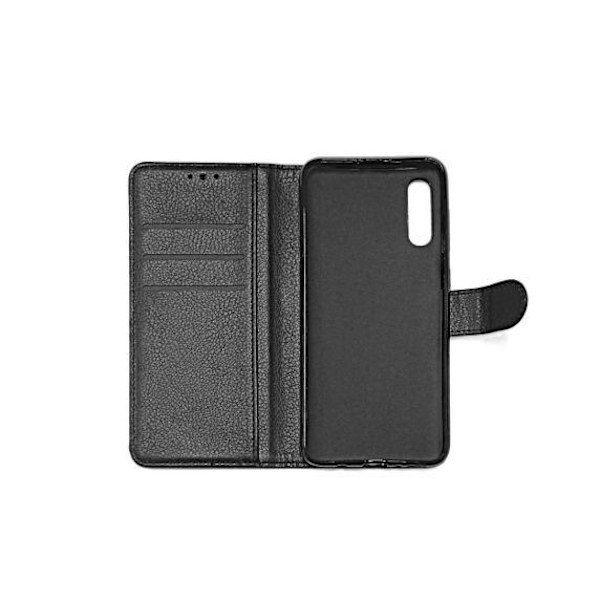 Flip Stand Leather Wallet Case For Samsung A70 Black