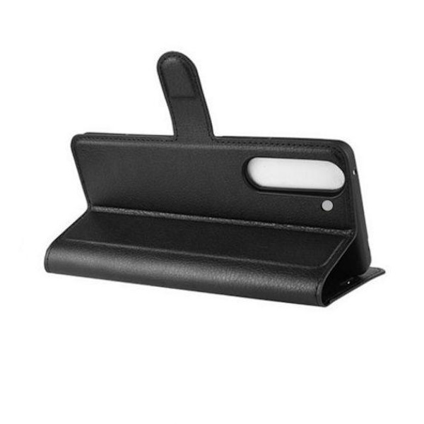 Flip Stand Leather Wallet Case For Samsung Galaxy S21 FE Black