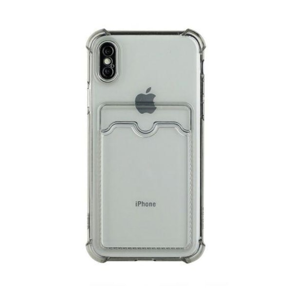 iPhone X/XS TPU Shockproof Protective Wallet Case Black