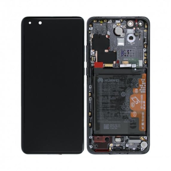 Huawei P40 Pro Skärm/Display med Batteri Original - Svart