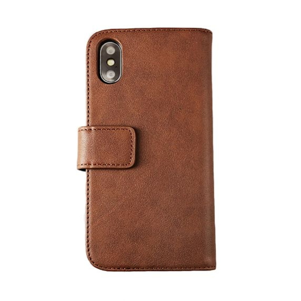 RV Plånboksfodral Genuint Läder - iPhone X/XS - Brun