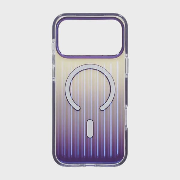 Korrugerat MagSafe-skal för iPhone 17 Pro Max - Gradient Mörklila