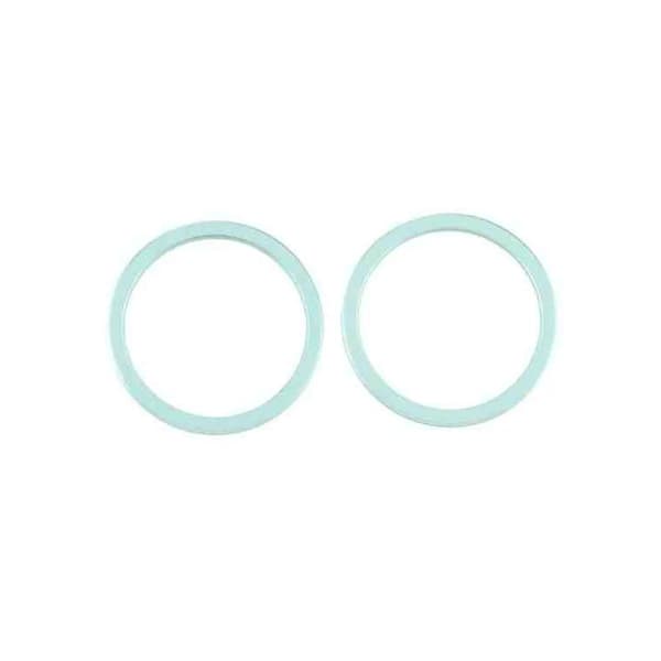 iPhone 12 Mini Linsskydd med Metallram - Grön (2-pack)