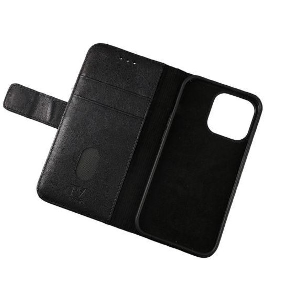 iPhone 12 Mini Plånboksfodral Genuint Läder RV - Svart