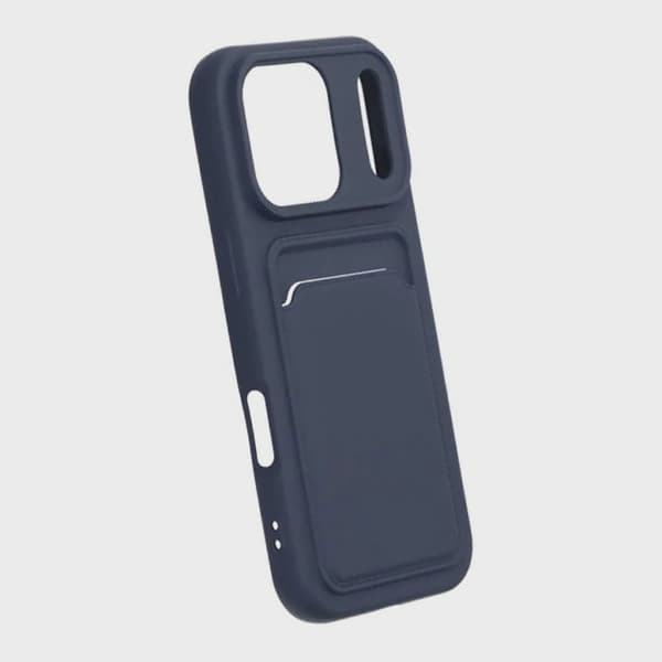 Mobilskal Silikon med Korthållare för iPhone 17 Pro - Blå