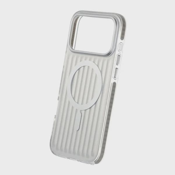 Korrugerat Magsafe-skal för iPhone 17 Pro Max - Silver