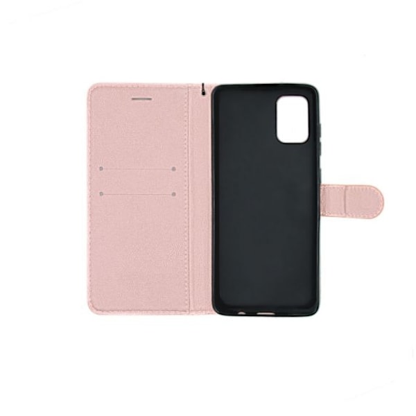 Flip Stand Leather Wallet Case For Samsung Galaxy A51 Pink