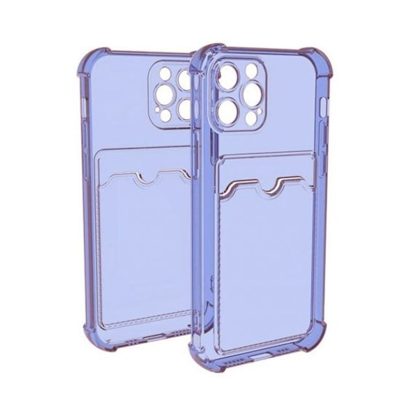 iPhone 12 Pro Max TPU Shockproof Protective Wallet Case Purple