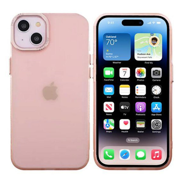 iPhone 14 Mobilskal - Frostat Rosa