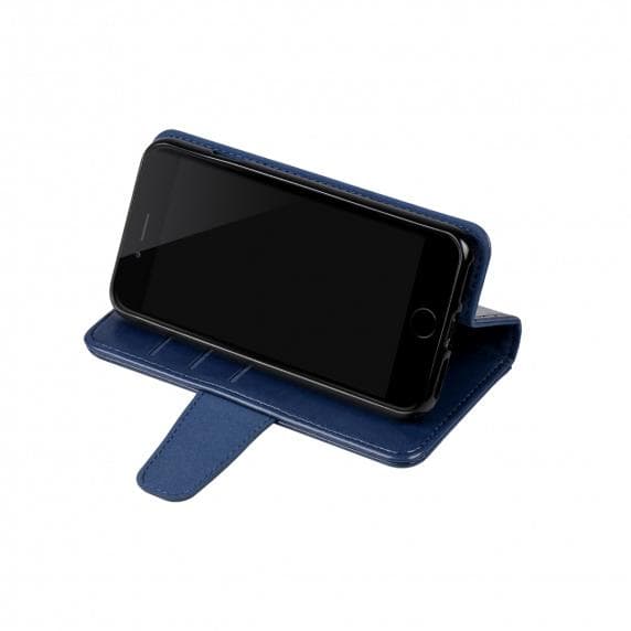 Flip Stand PU Leather Kickstand Card Case Blue For iPhone 7 Plus/8 Plus