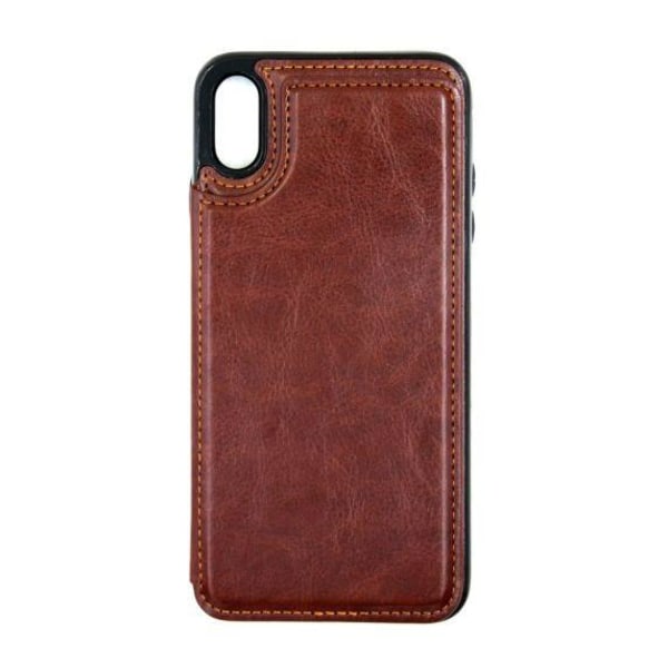 Fitted Leather Case For iPhone XR Brown
